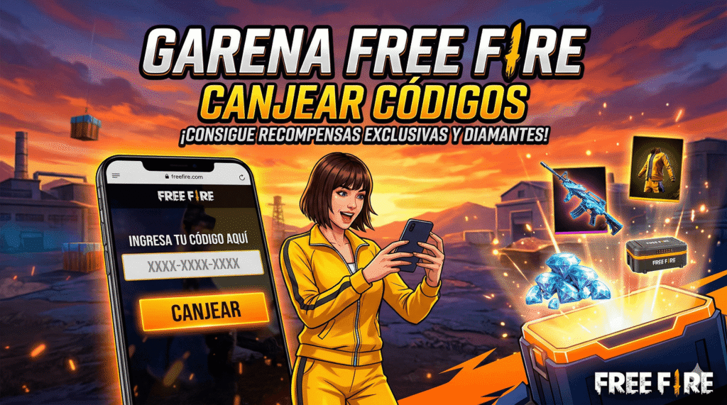 garena free fire canjear códigos